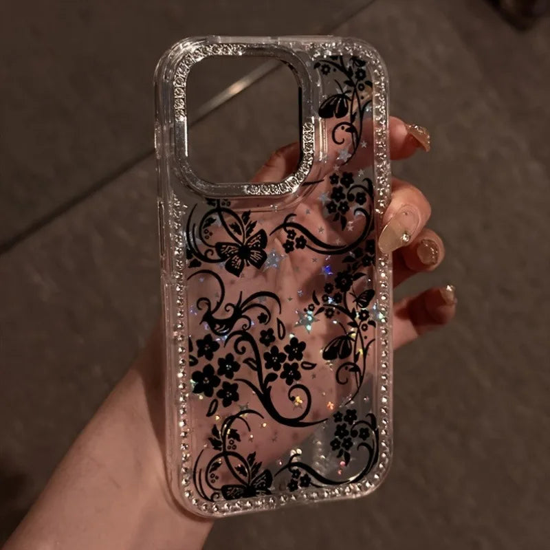 CHUBAN Luxury Butterfly Rhinestone Case For iPhone