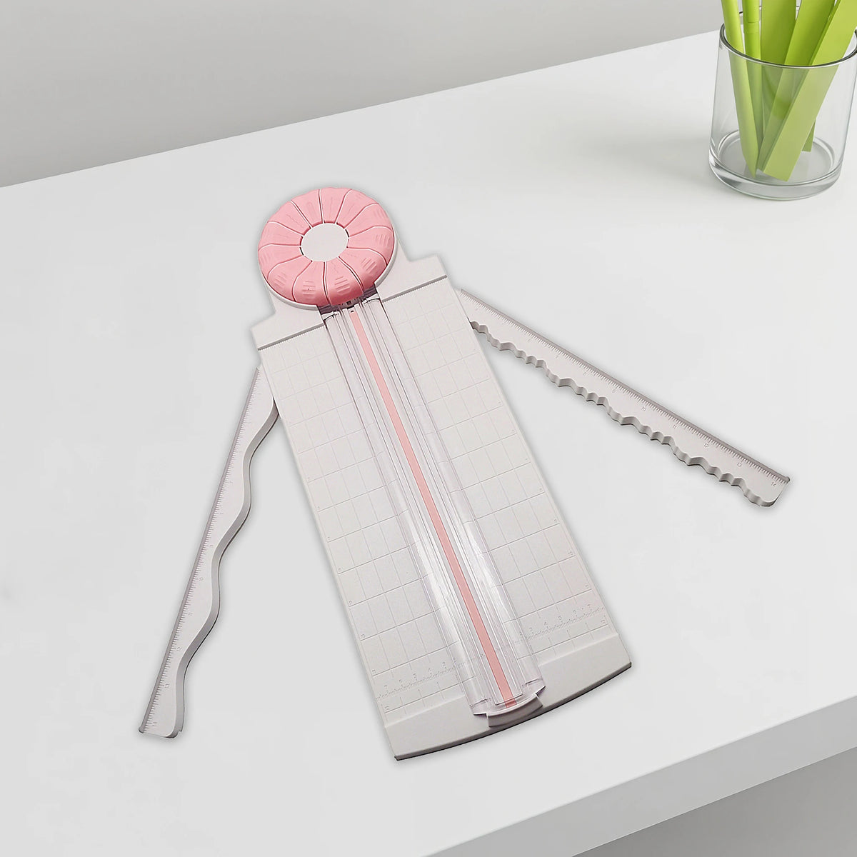 Multi Function Paper Dial Trimmer With 12 Styles Blade Edge Cutter