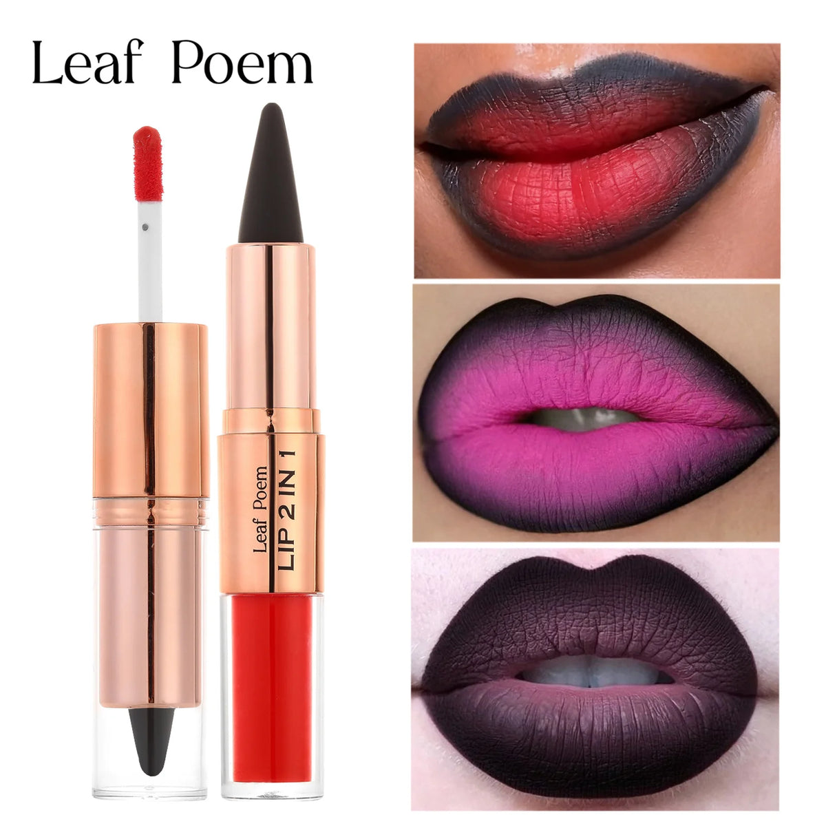 Dual Ended Lip Liner And Gloss Set For Women